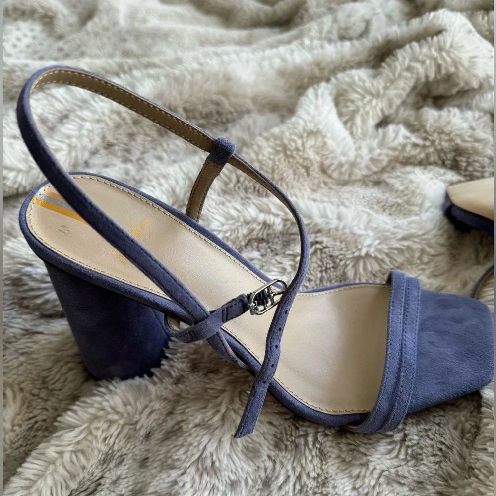 NWT Sam Edelman "Kit" Slingback Block Heel Sandal size 7 dusty violet - Picture 3 of 5